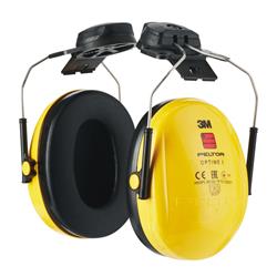 3M PELTOR H510P3EC1 Optime Comfort Gehoorkappen, 87-98 dB, geel, helmbevestiging